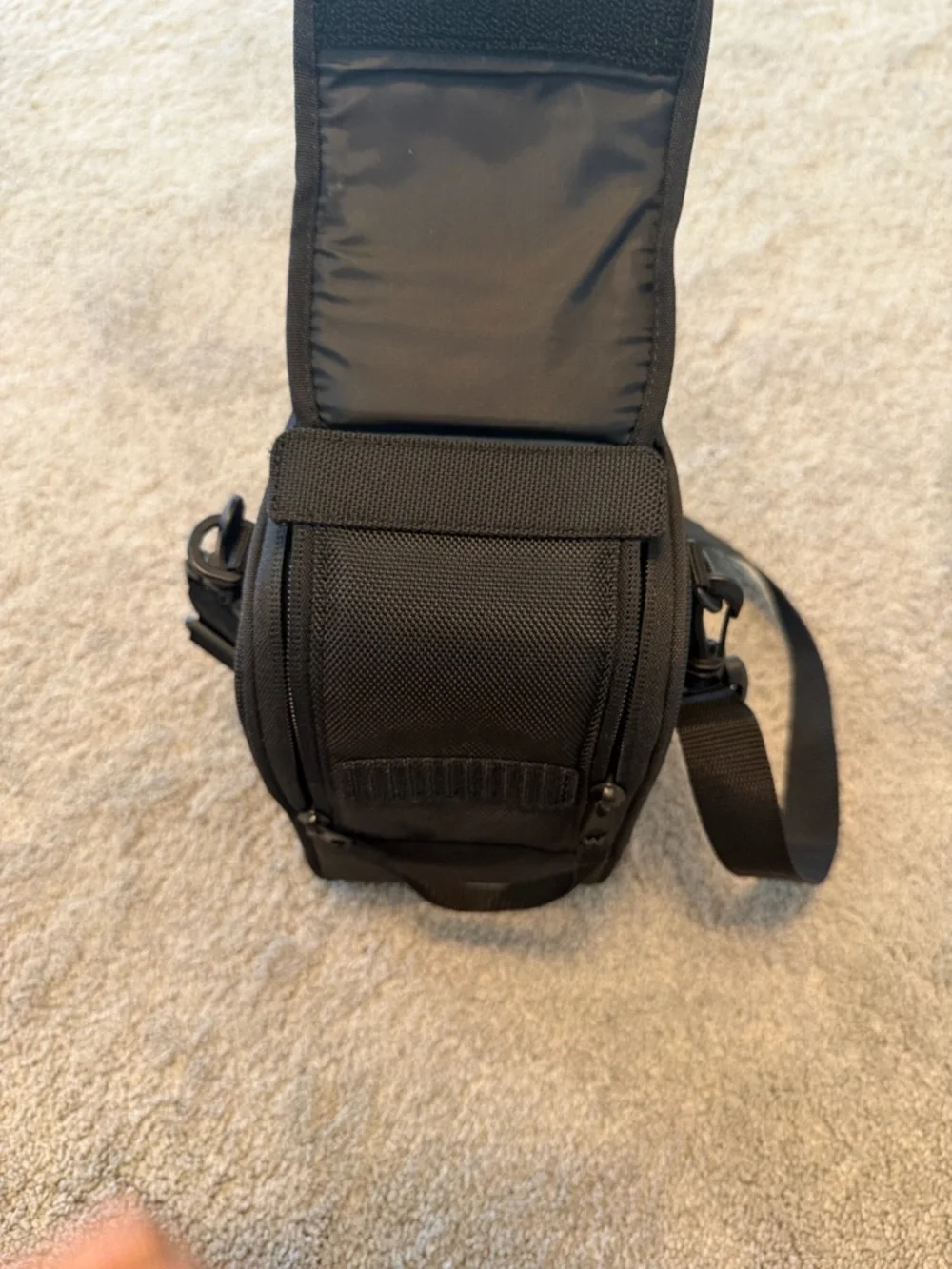 Sony Black Compact Crossbody Lenses bag